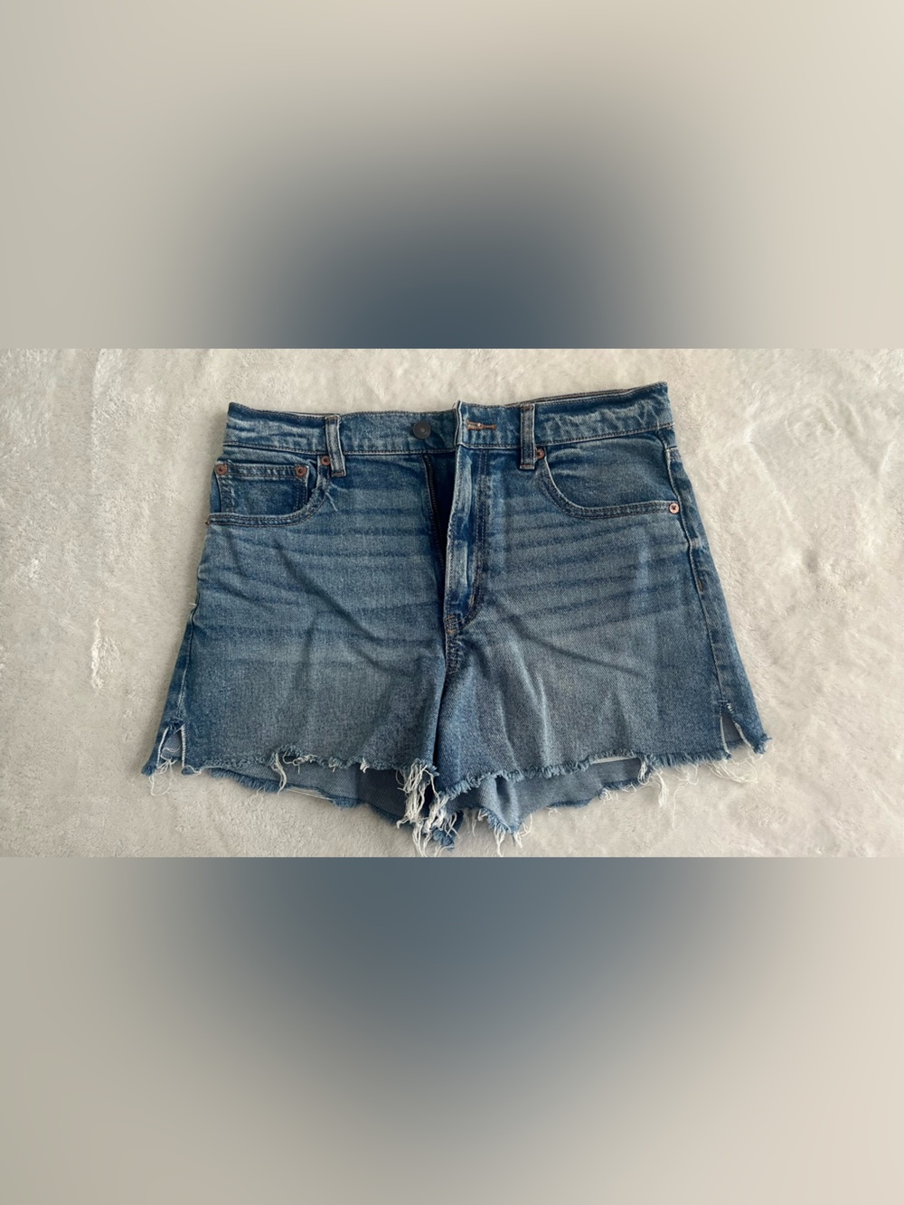 American Eagle Outfitters Blue Distressed Denim Shorts